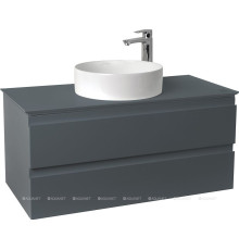 Тумба со столешницей Jacob Delafon Madeleine 100 см с подсветкой серый матовый лак EB2084-J54