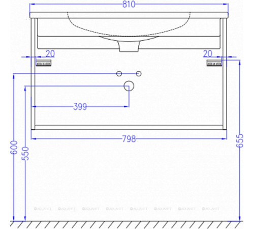 Тумба под раковину Jacob Delafon Madeleine 800 мм Белый блестящий EB2053-J5