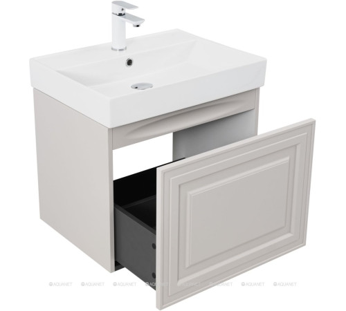 Тумба с раковиной Aquanet Агата 60 1 ящик бежевый 00348183