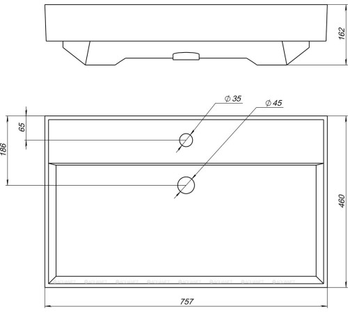 Тумба с раковиной Aquanet Агата 75 1 ящик белый сатин 00348186