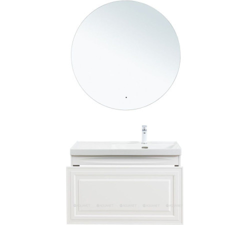 Тумба с раковиной Aquanet Агата 90 R 1 ящик белый сатин 00365936
