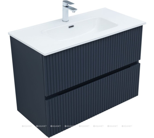 Тумба с раковиной Aquanet Джейн 90 маренго раковина Фортуна 00332523