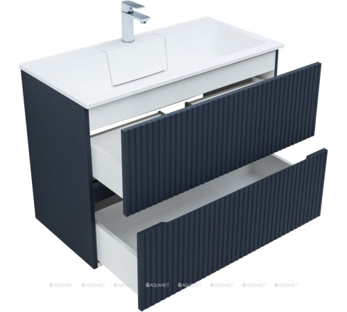 Тумба с раковиной Aquanet Джейн 90 маренго раковина Фортуна 00332523