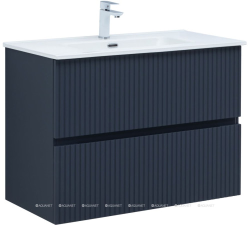 Тумба с раковиной Aquanet Джейн 90 маренго раковина Фортуна 00332523