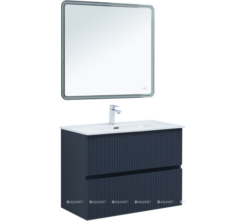 Тумба с раковиной Aquanet Джейн 90 маренго раковина Фортуна 00332523