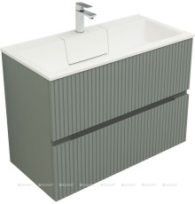 Тумба с раковиной Aquanet Джейн 90 мисти грин раковина Фортуна 00332518