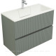Тумба с раковиной Aquanet Джейн 90 мисти грин раковина Фортуна 00332518