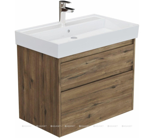 Тумба с раковиной Aquanet Nova Lite 2.0 75 2 ящика дуб рустикальный 00348194