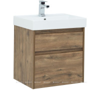 Тумба с раковиной Aquanet Nova Lite 60 2 ящика дуб рустикальный 00254695