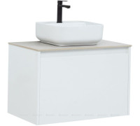 Тумба с раковиной Aquanet Nova Lite 75 1+1 ящик белый глянец 00245243