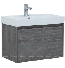 Тумба с раковиной Aquanet Nova Lite 75 1+1 ящик дуб рошелье 00245242