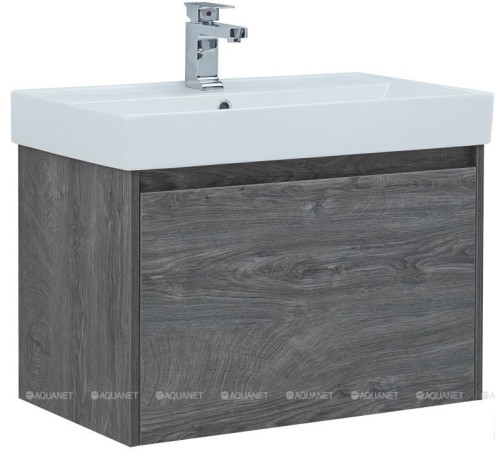 Тумба с раковиной Aquanet Nova Lite 75 1+1 ящик дуб рошелье 00245242