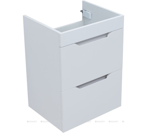 Тумба с раковиной Aquanet Практика 50 2 ящика белый глянец 00354885