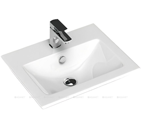 Тумба с раковиной Aquanet Практика 50 2 ящика белый матовый 00332512