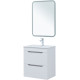 Тумба с раковиной Aquanet Практика 60 2 ящика белый глянец 00354886