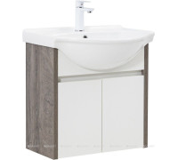 Тумба с раковиной Aquanet Сидней 60 дуб рошелье/белый раковина Shenxin 00354988