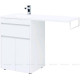 Тумба с раковиной Aquanet Токио 120 L напольная 1 ящик 2 фасада белый глянец 00239211
