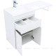 Тумба с раковиной Aquanet Токио 120 L напольная 1 ящик 2 фасада белый глянец 00239211