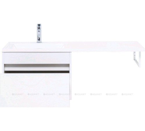 Тумба с раковиной Aquanet Токио 120 L подвесная 1 ящик белый глянец 00239212