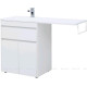 Тумба с раковиной Aquanet Токио 130 L напольная белый глянец 00239215