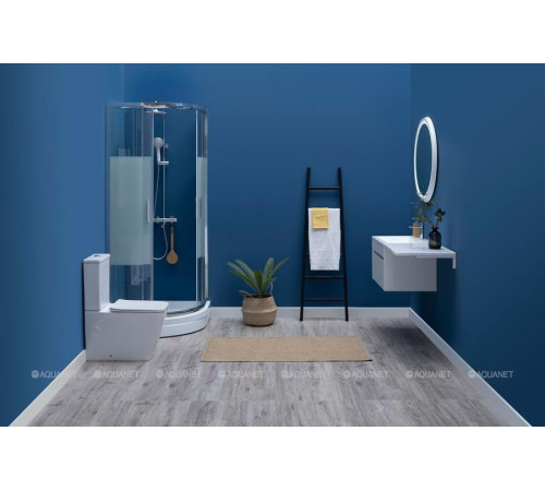 Тумба с раковиной Aquanet Токио 130 L подвесная 1 ящик белый глянец 00239217