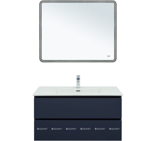 Тумба с раковиной Aquanet Вега 2.0 100 Flat 2 ящика маренго 00344759