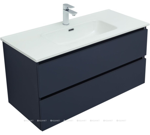 Тумба с раковиной Aquanet Вега 2.0 100 Flat 2 ящика маренго 00344759