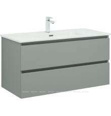 Тумба с раковиной Aquanet Вега 2.0 100 Flat 2 ящика мисти грин 00344772