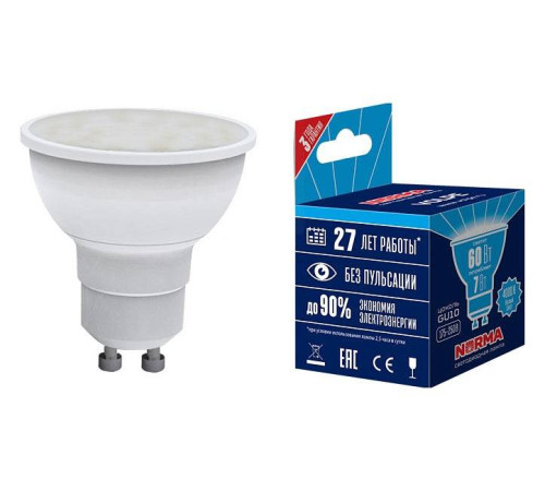 Лампа светодиодная Volpe GU10 7Вт 4000K UL-00003836