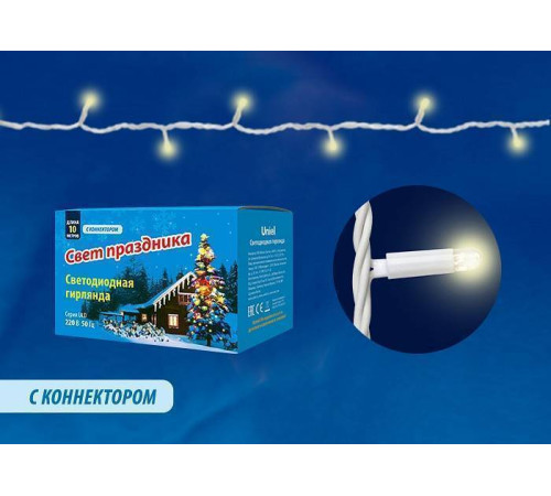 Гирлянда Нить Uniel ULD-S 10 м 100 LED IP20 теплый белый UL-00003941
