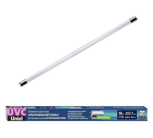 Лампа бактерицидная Uniel G13 18Вт K UL-00007276