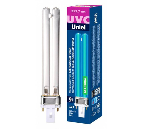 Лампа бактерицидная Uniel G23 9Вт K UL-00007440
