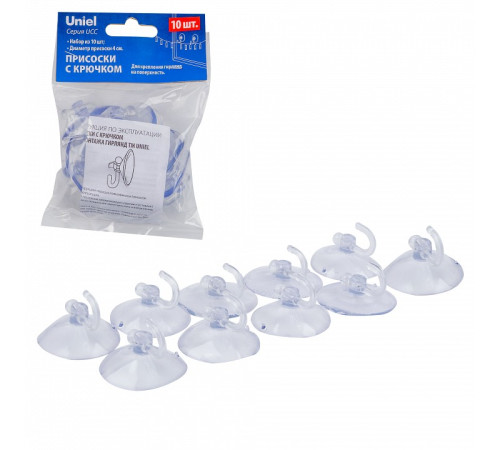 Крепление для гирлянд Uniel UCC-Y12 CLEAR 010 POLYBAG UL-00012369