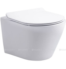 Унитаз подвесной Aquanet Atago W Short Tornado с сиденьем Soft Close Slim 332173
