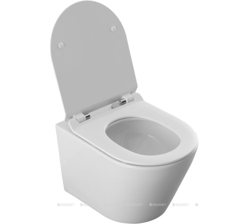 Унитаз подвесной Aquanet Atago W Short Tornado с сиденьем Soft Close Slim 332173