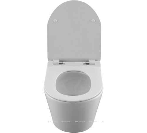 Унитаз подвесной Aquanet Atago W Short Tornado с сиденьем Soft Close Slim 332173
