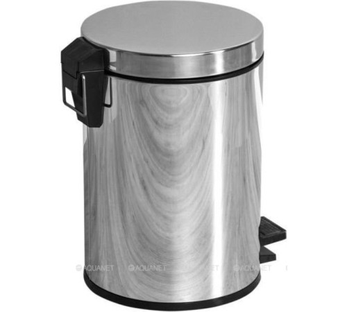 Ведро для мусора Aquanet 12 л хром 8074