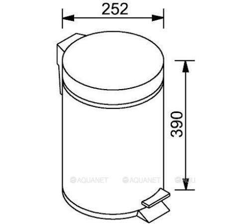 Ведро для мусора Aquanet 12 л хром 8074