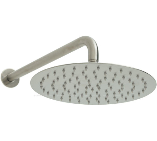 Верхний душ Allen Brau Priority Slim 250 мм с держателем 380 мм брашированный никель 5.31017-BN