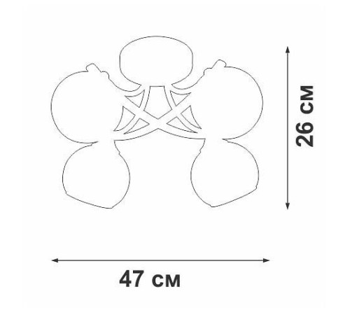 Потолочная люстра Vitaluce V2564 V2564-1/4PL