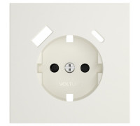 Накладка для розетки с заземлением и со шторками и 2хUSB type A и C Voltum S70 VLS001013