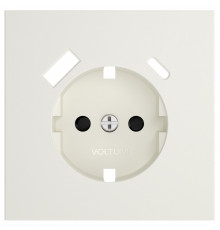 Накладка для розетки с заземлением и со шторками и 2хUSB type A и C Voltum S70 VLS001013
