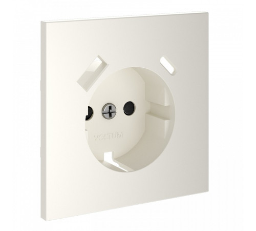Накладка для розетки с заземлением и со шторками и 2хUSB type A и C Voltum S70 VLS001013
