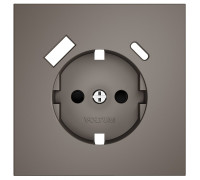 Накладка для розетки с заземлением и со шторками и 2хUSB type A и C Voltum S70 VLS001014