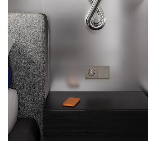 Накладка для розетки с заземлением и со шторками и 2хUSB type A и C Voltum S70 VLS001014