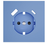 Накладка для розетки с заземлением и со шторками и 2хUSB type A и C Voltum S70 VLS001015