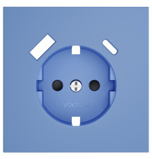 Накладка для розетки с заземлением и со шторками и 2хUSB type A и C Voltum S70 VLS001015