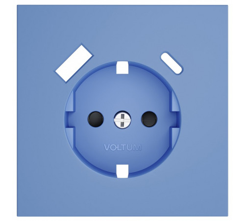 Накладка для розетки с заземлением и со шторками и 2хUSB type A и C Voltum S70 VLS001015