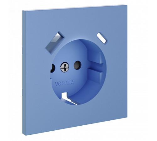 Накладка для розетки с заземлением и со шторками и 2хUSB type A и C Voltum S70 VLS001015