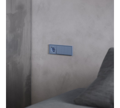 Накладка для розетки с заземлением и со шторками и 2хUSB type A и C Voltum S70 VLS001015